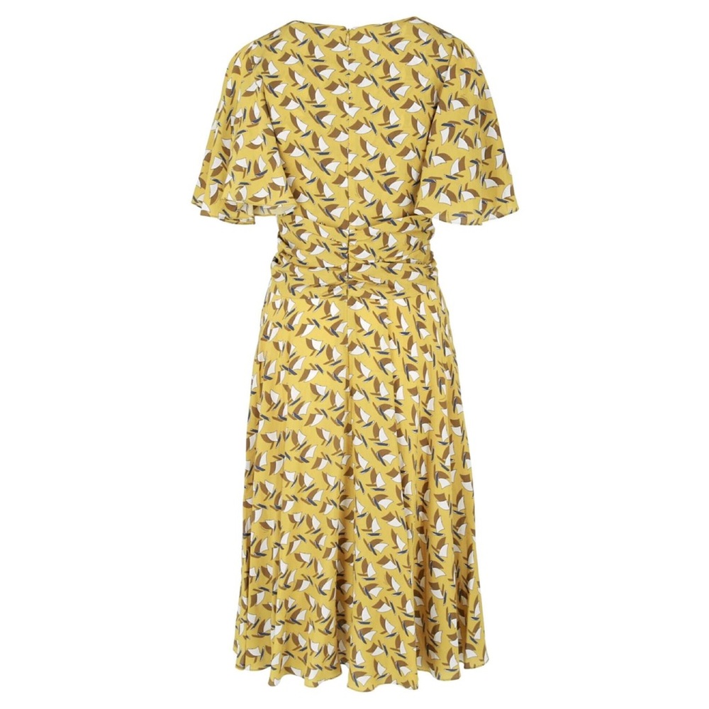 GUCCI Vintage Sailboat Print Silk signed dress size small - Picture 2 of 7